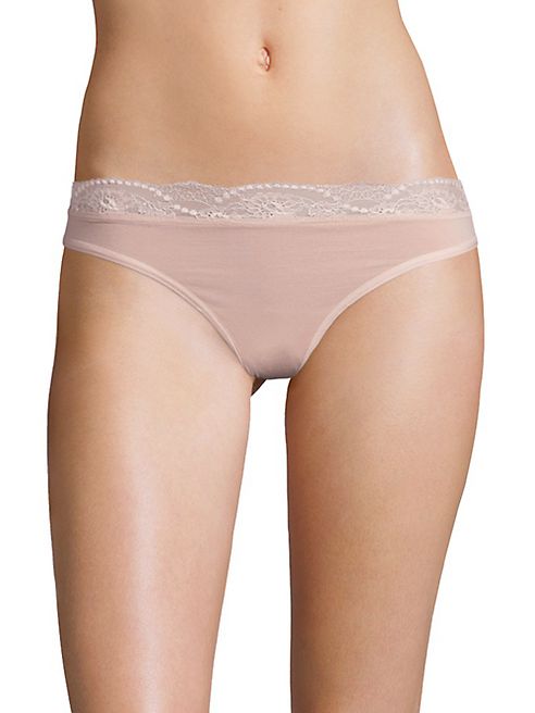 Wolford - Cotton Contour Lace Skin Thong