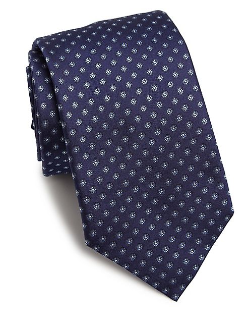 Eton - Floral Embroidered Silk Tie