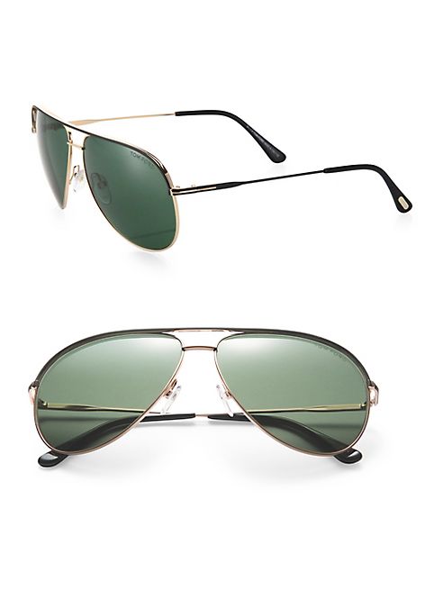 Tom Ford Eyewear - Erin 60MM Metal Aviator Sunglasses