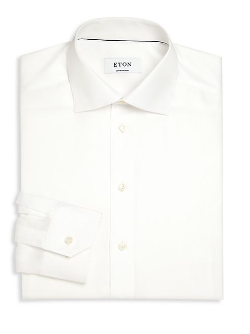 Eton - Herringbone Patterned Dress Shirt