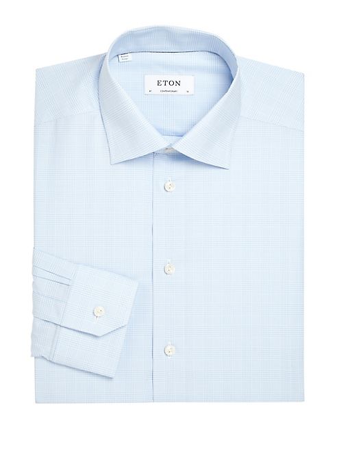 Eton - Contemporary-Fit Plaid Dress Shirt