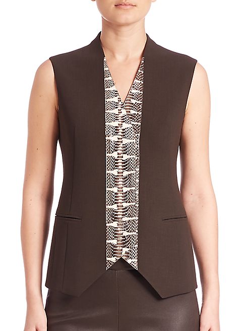 Akris - Snakeskin & Wool Vest