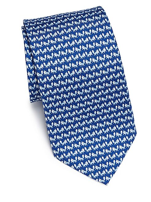 Salvatore Ferragamo - Fox Print Silk Tie