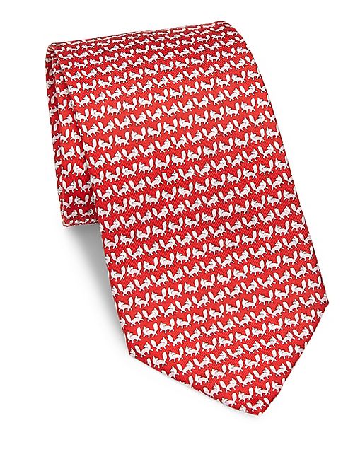 Salvatore Ferragamo - Fox Print Silk Tie