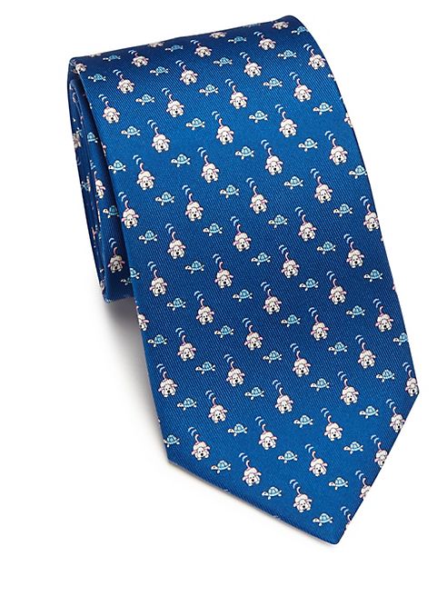 Salvatore Ferragamo - Dog & Turtle Silk Tie