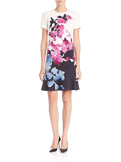 Escada - Silky Floral Print Dress