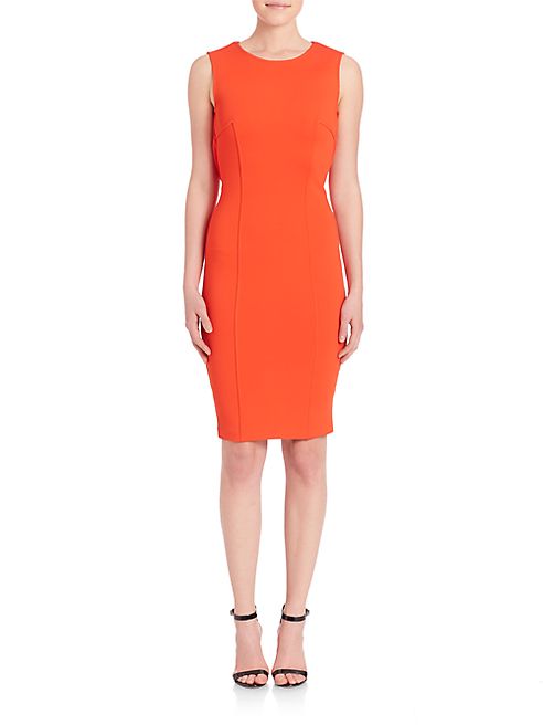 St. John - Blouson Fitted Sheath Dress