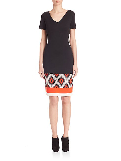 St. John - Bohemian Printed Sheath Dress