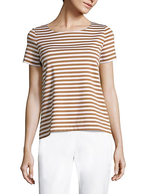 Lafayette 148 New York - Striped Boatneck Tee