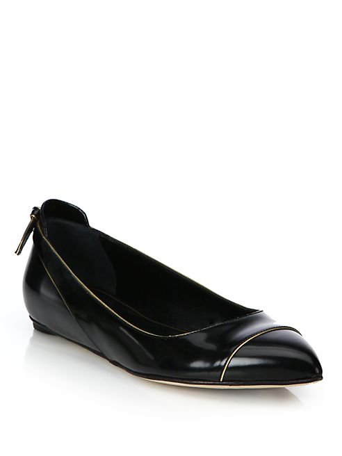 Oscar de la Renta - Kass Point Toe Leather Flats