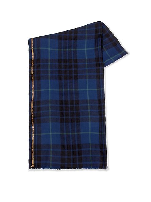 Alexander McQueen - Checked Cashmere Selvedge Scarf