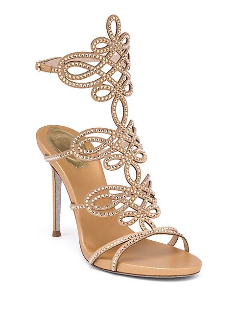 Rene Caovilla - Satin & Swarovski Crystal Sandals