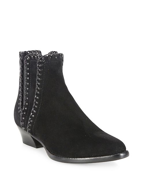 Michael Kors Collection - Presley Whipstitched Suede Booties