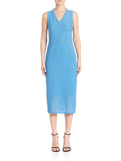 Saks Fifth Avenue Collection - Power Mesh Sleeveless Pencil Dress