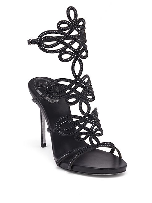 Rene Caovilla - Swarovski Crystal-Embellished Satin Sandals