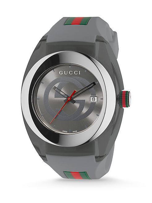 Gucci - Sync Stainless Steel Rubber Strap Watch