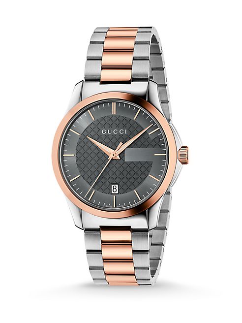 Gucci - G-Timeless Stainless Steel & Pink Gold Bracelet Watch