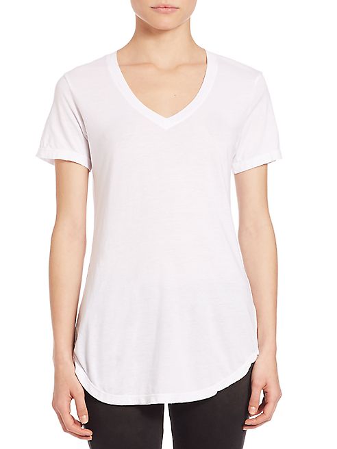 Cotton Citizen - Mykonos V-Neck Supima Cotton Blend Tee