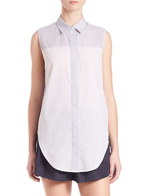 3.1 Phillip Lim - Striped Sleeveless Button Down Top