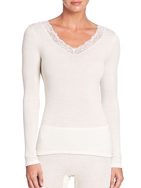 Hanro - Woolen Lace Long-Sleeve Top