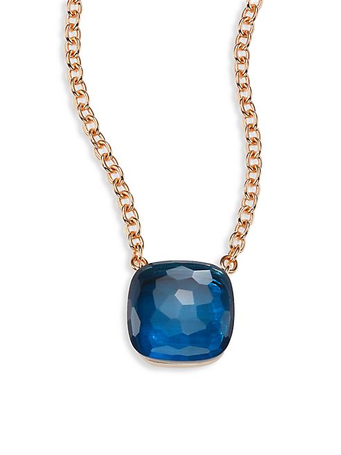 Pomellato - Blue Topaz & 18K Yellow Gold Pendant Necklace