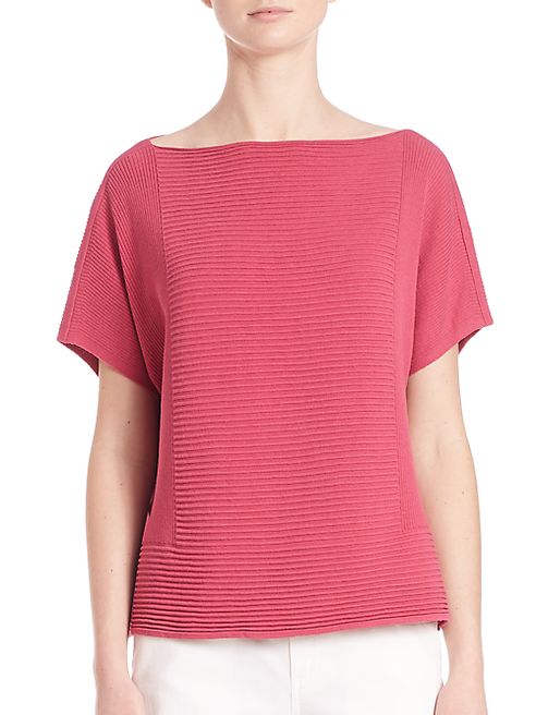 Lafayette 148 New York - Cropped Mixed Rib Sweater