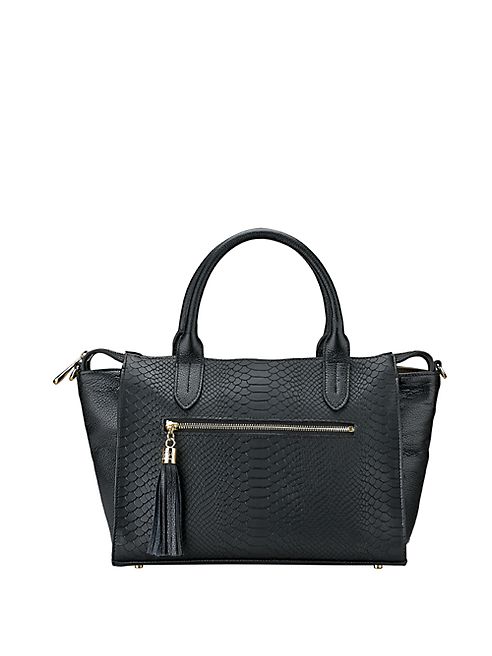 GiGi New York - Grace Embossed Leather Satchel