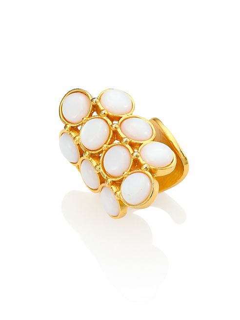 Stephanie Kantis - Groove Coin Moonstone Ring