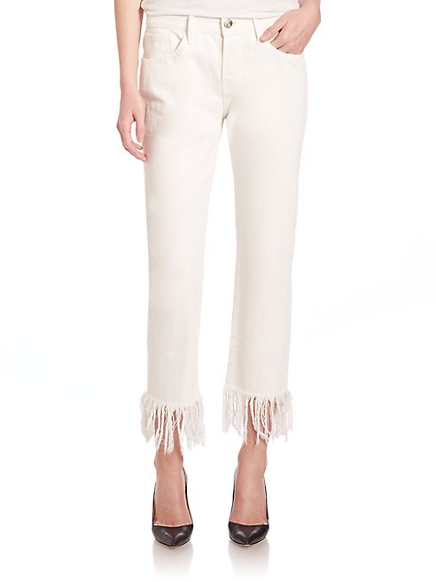 3x1 - Straight-Leg Crop Fringe Jeans