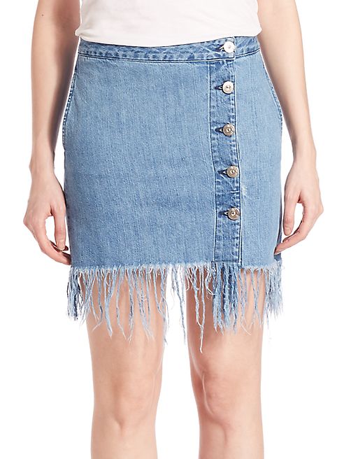 3x1 - Asymmetrical Fringe Skirt