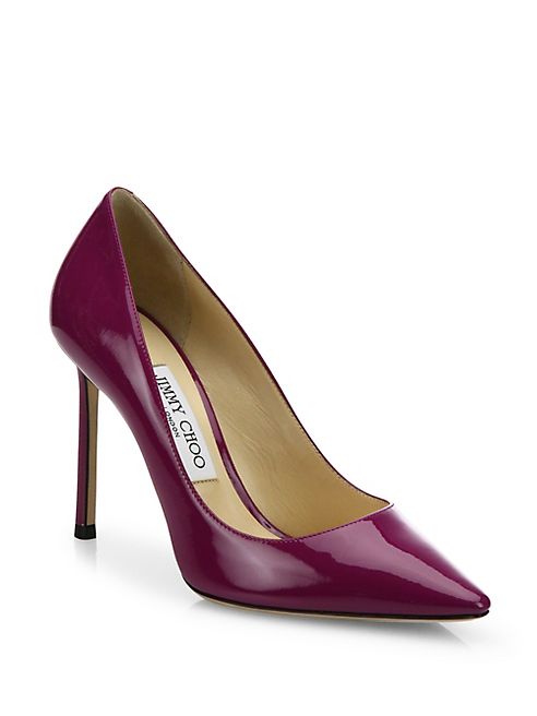 Jimmy Choo - Romy 100 Patent Leather Point Toe Pumps