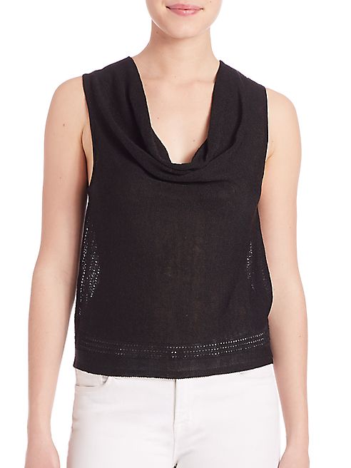 Alice + Olivia - Rod Pointelle Cowl Neck Tank