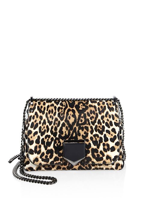 Jimmy Choo - Lockett Petite Leopard-Print Calf Hair Chain Shoulder Bag