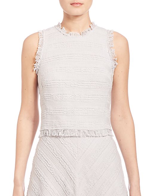 Rebecca Taylor - Sleeveless Textured Tweed Top