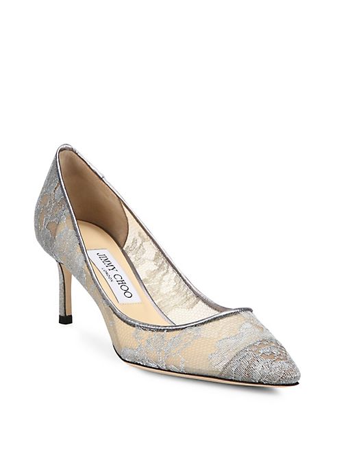 Jimmy Choo - Romy 60 Lace Point Toe Pumps