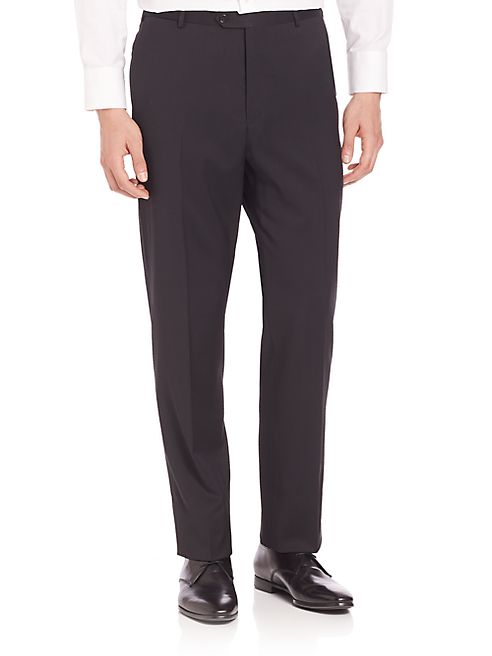 Armani Collezioni - Solid Wool Trousers