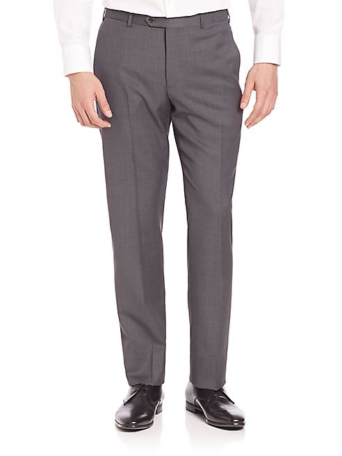 Armani Collezioni - Basic Textured Wool Trousers