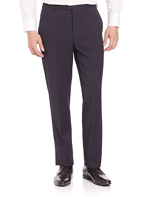 Armani Collezioni - Solid Wool Trousers