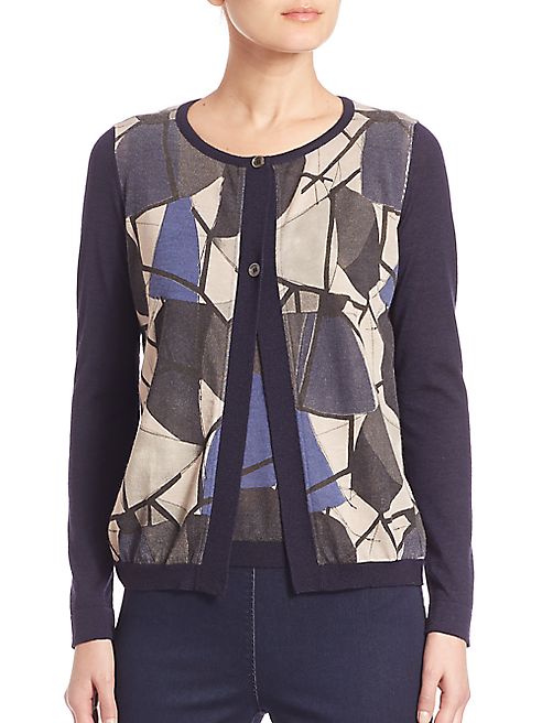 Piazza Sempione - Abstract Printed Cardigan