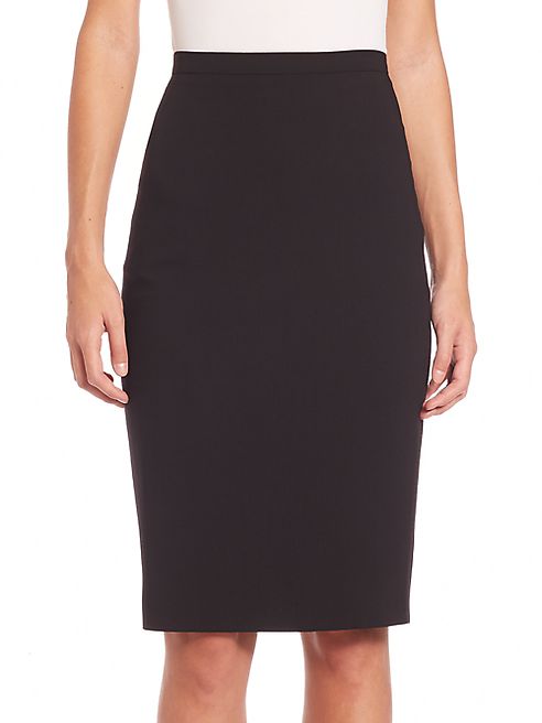 Max Mara - Stretch Virgin Wool Pencil Skirt