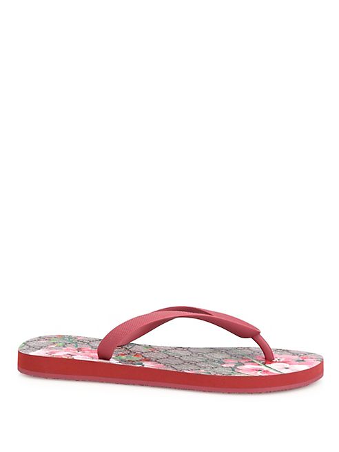 Gucci - GG Bloom Rubber Flip Flops