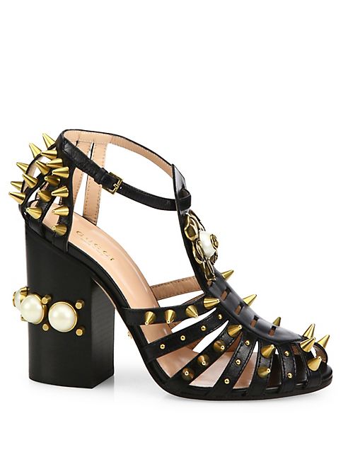 Gucci - Kendall Studded Leather Sandals