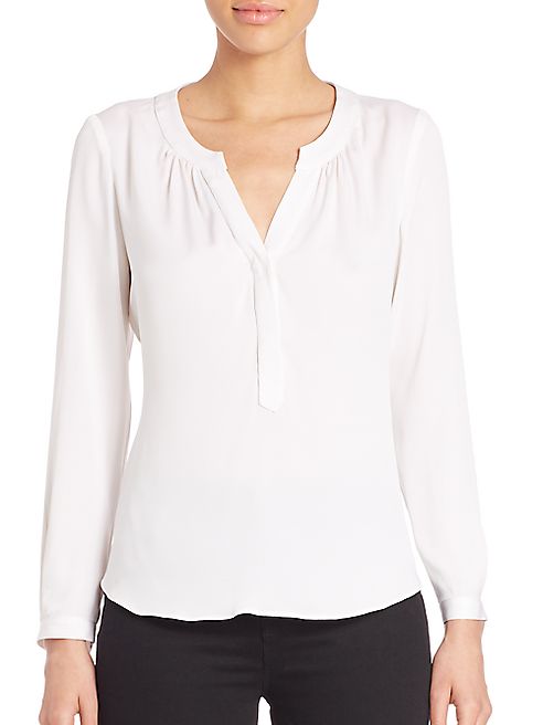 MILLY - Tessa Stretch Silk Blouse