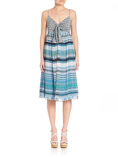 Diane von Furstenberg - Square Stamps Malina Dress