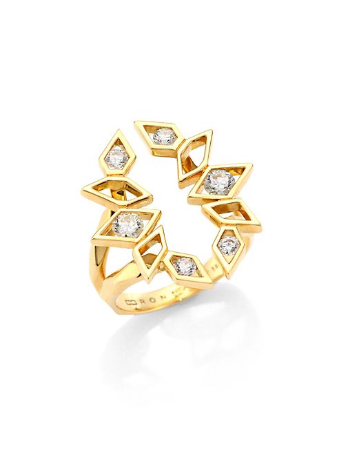 Ron Hami - 18k Gold & Diamond Cutout Ring