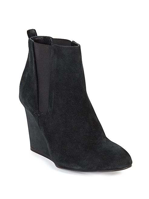 Lanvin - Suede Chelsea Wedge Booties