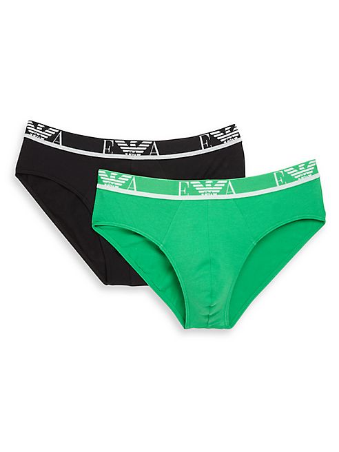 Emporio Armani - Stretch Cotton Eagle Logo Brief, 2-Pack