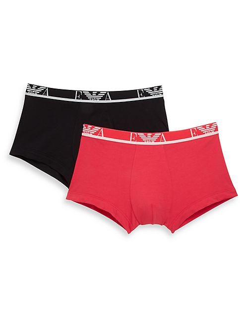 Emporio Armani - Stretch Cotton Eagle Logo Trunk, 2-Pack