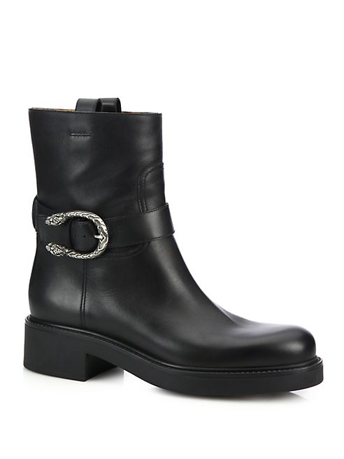 Gucci - Dionysus Leather Moto Boots