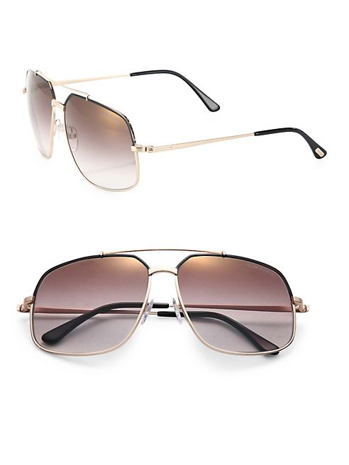 Tom Ford Eyewear - 60mm Ronnie Metal Sunglasses